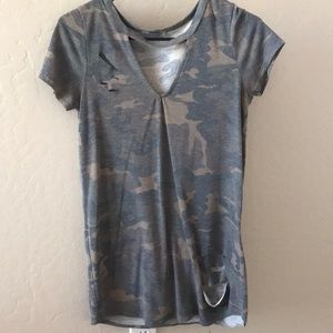 Charlotte Russe camo long t shirt